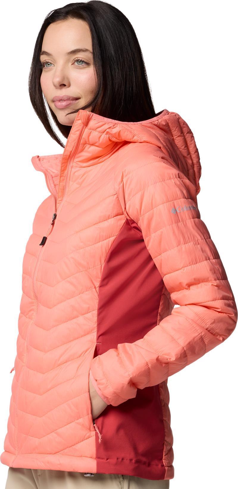 Powder Pass II Hybrid Hooded Jacket - Womens - alpenglow / daredevil 1