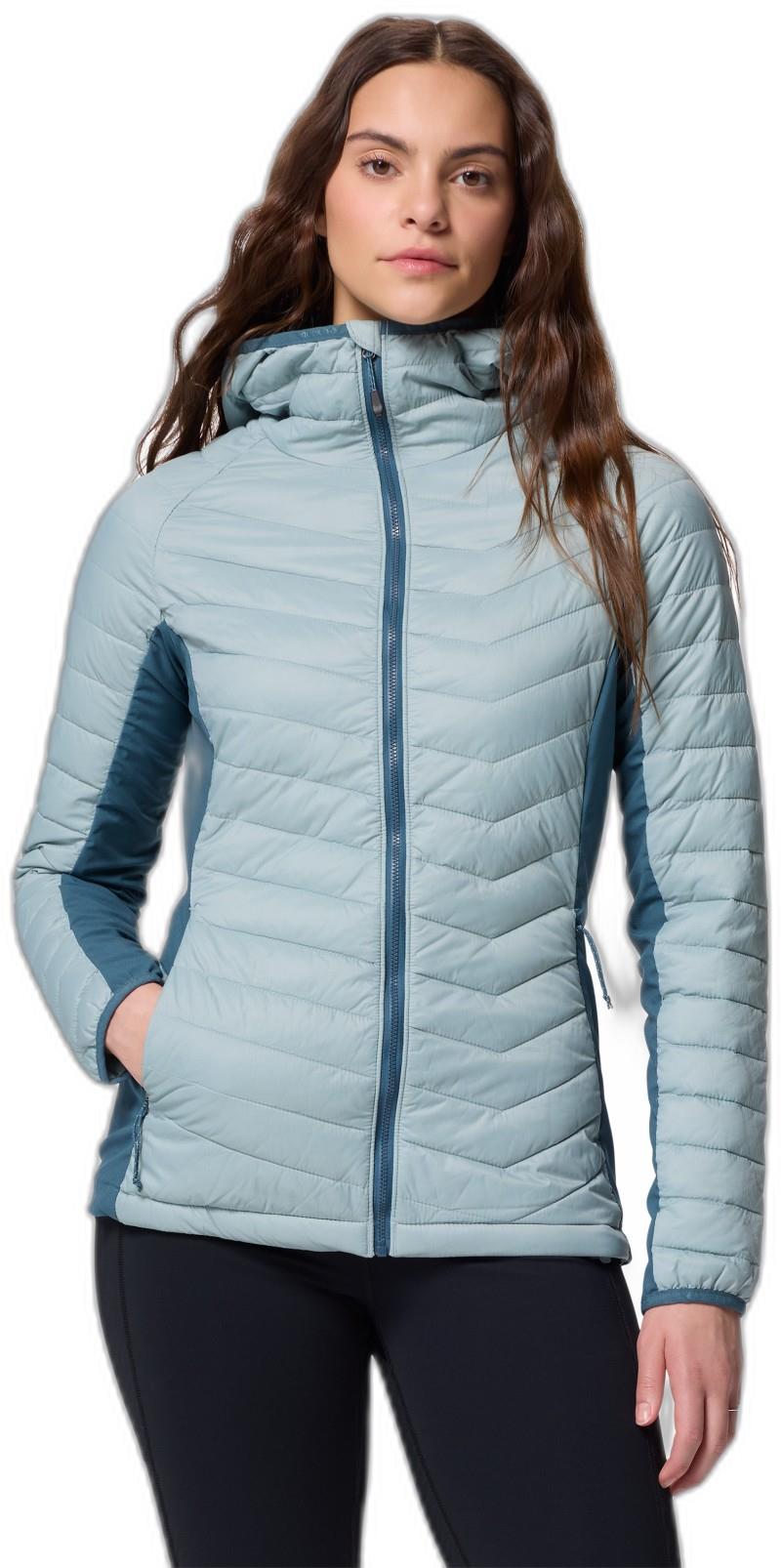 Powder Pass II Hybrid Hooded Jacket - Womens - crushed blue / everblue 1