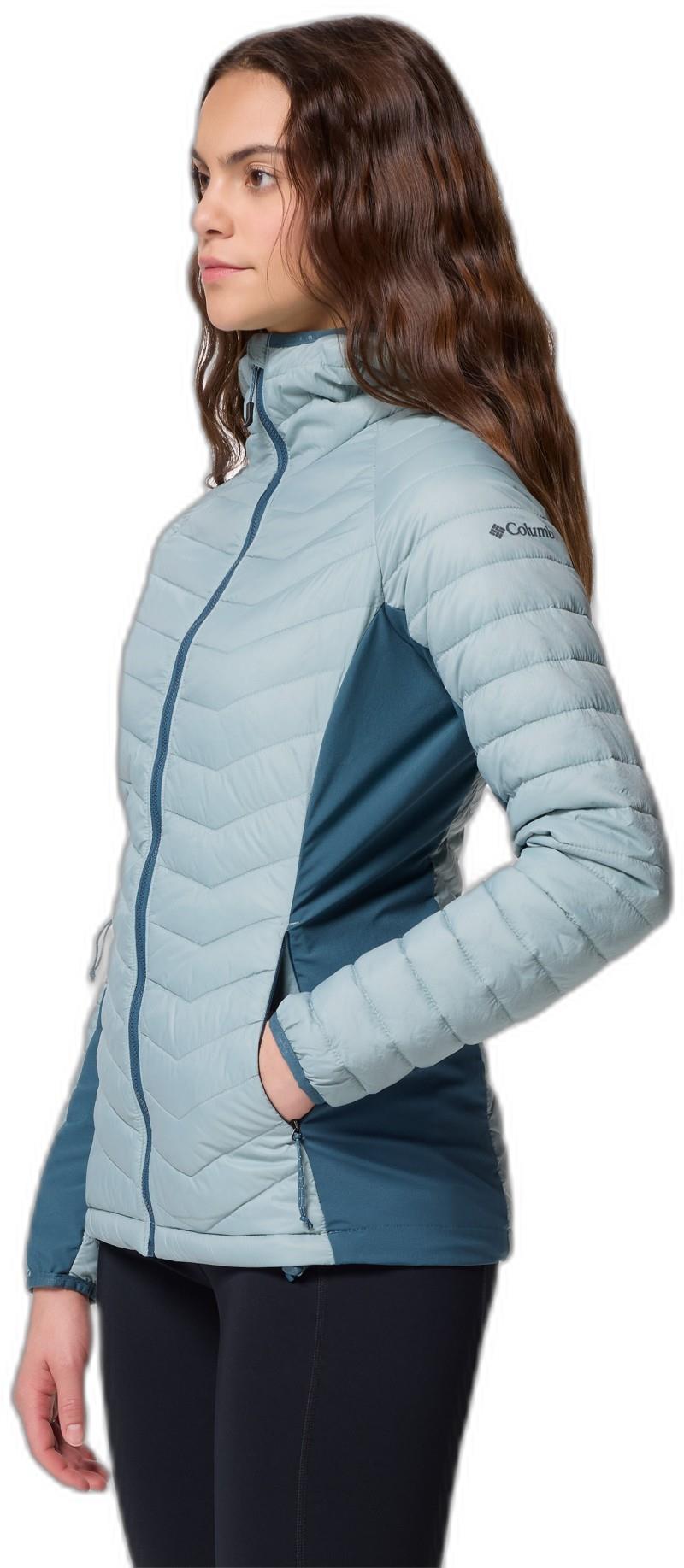 Powder Pass II Hybrid Hooded Jacket - Womens - crushed blue / everblue 1