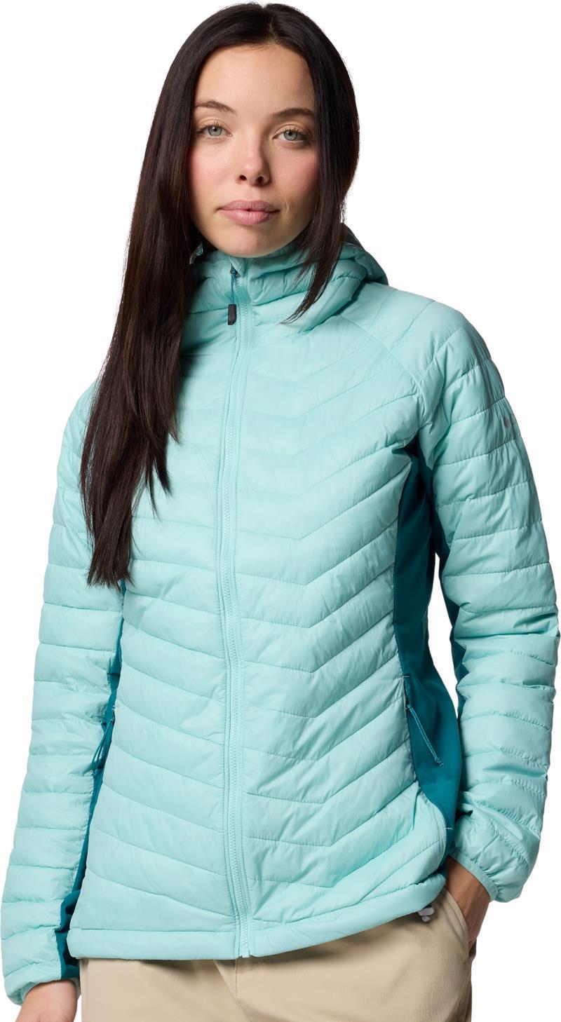 Powder Pass II Hybrid Hooded Jacket - Womens - spray / river blue 1