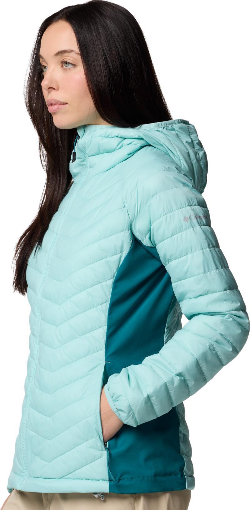 Powder Pass II Hybrid Hooded Jacket - Womens - spray / river blue 1