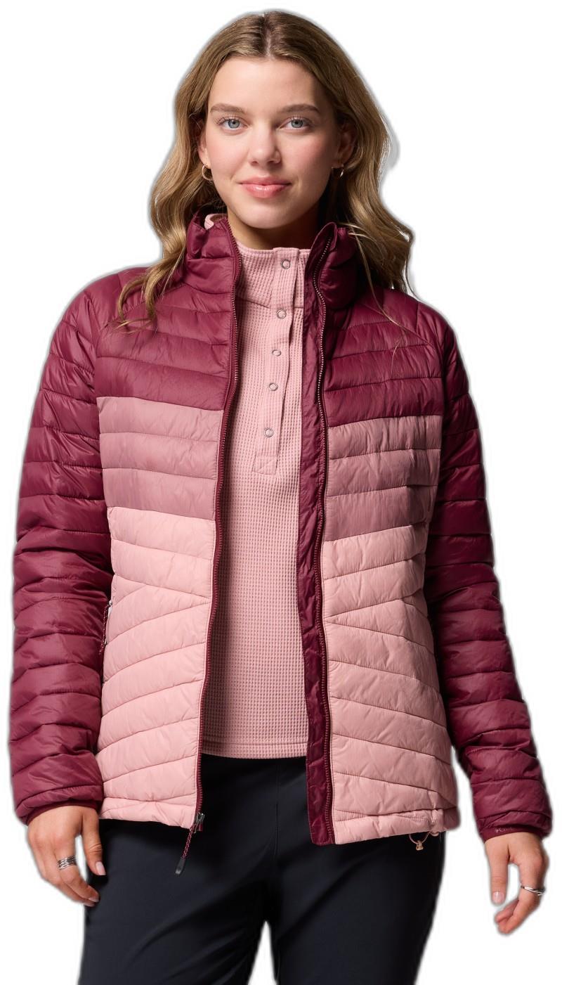 Powder Pass Jacket - Womens - eraser pink / fig / rich wine 1