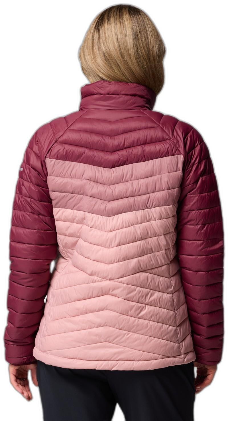 Powder Pass Jacket - Womens - eraser pink / fig / rich wine 1