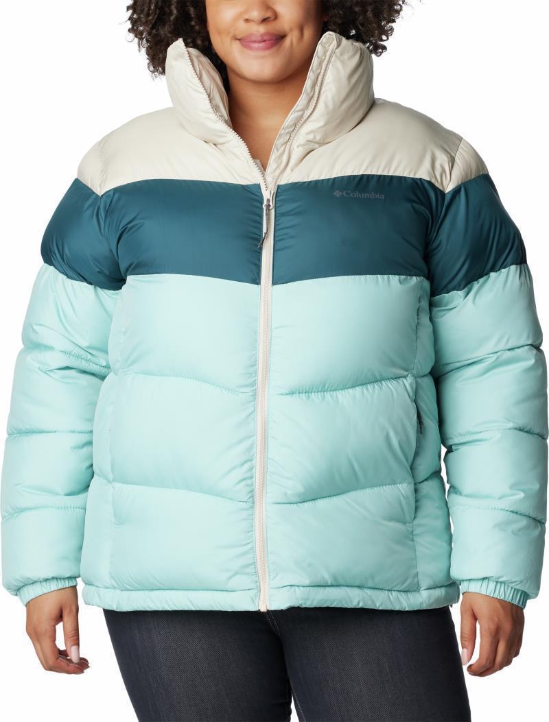Puffect Color Blocked Jacket - Plus - Womens - Aqua Haze / Night Wave / Dark Stone 1