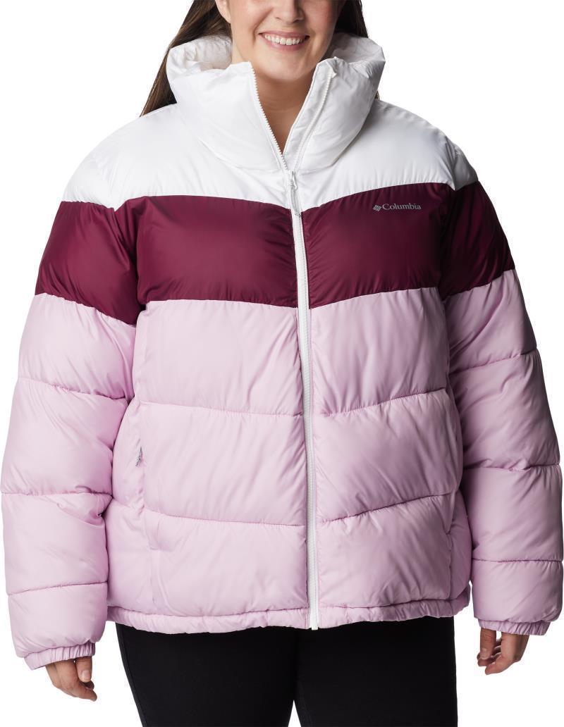 Puffect Color Blocked Jacket - Plus - Womens - Aura / Marionberry / White 1