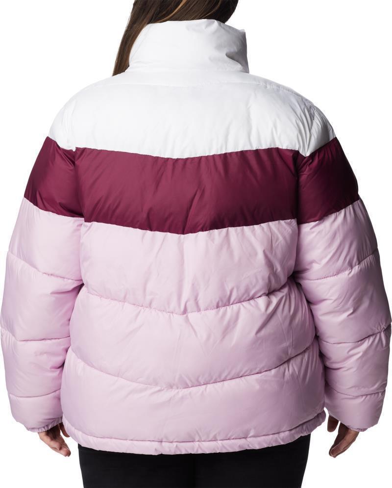 Puffect Color Blocked Jacket - Plus - Womens - Aura / Marionberry / White 2