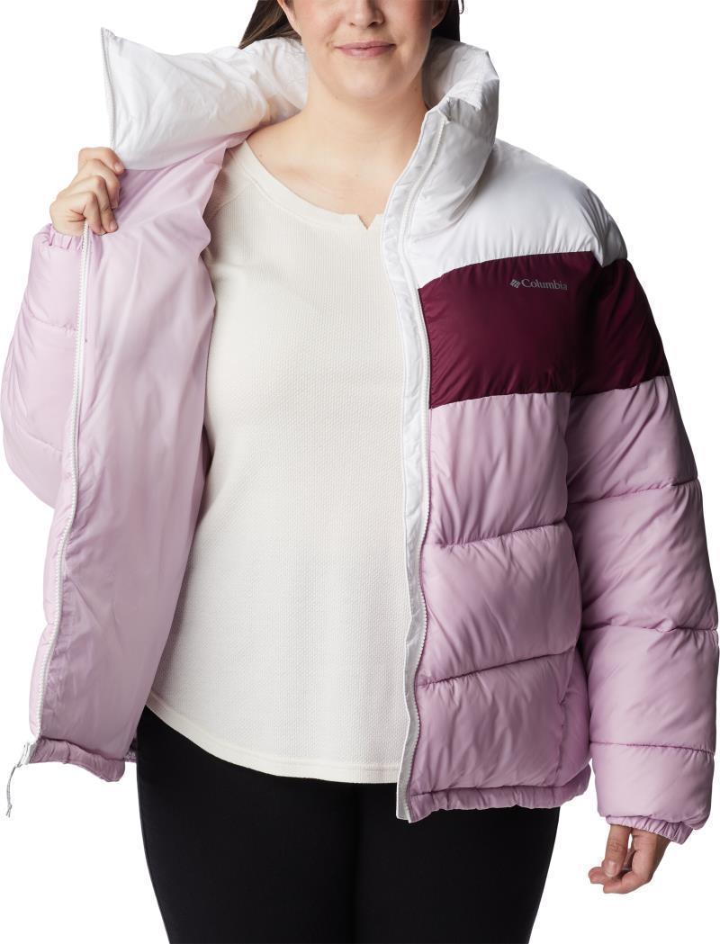 Puffect Color Blocked Jacket - Plus - Womens - Aura / Marionberry / White 4