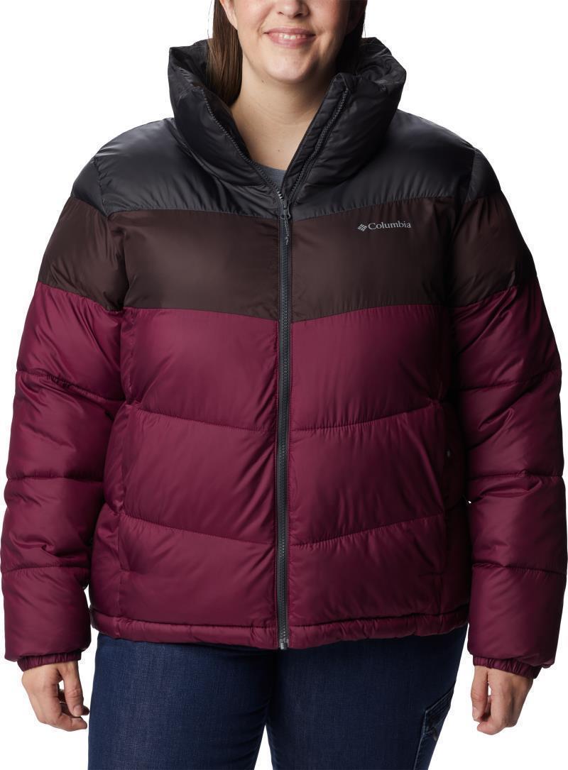 Puffect Color Blocked Jacket - Plus - Womens - Marionberry / New Cinder / Shark 1