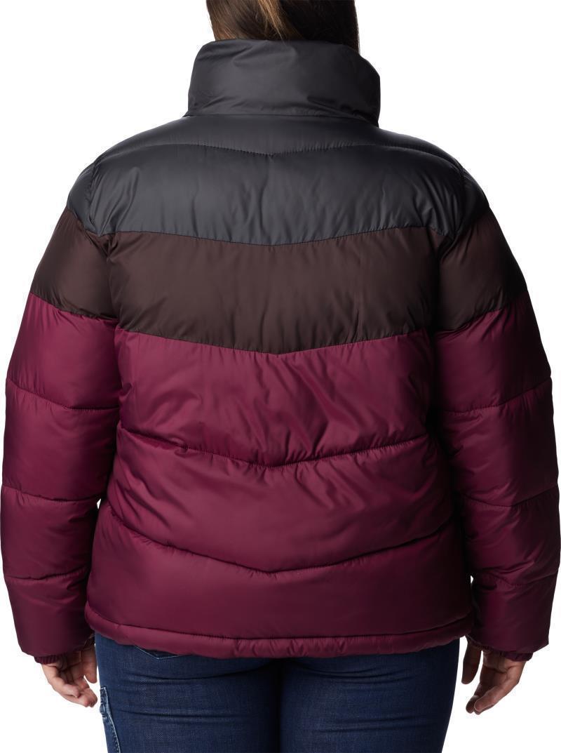 Puffect Color Blocked Jacket - Plus - Womens - Marionberry / New Cinder / Shark 2