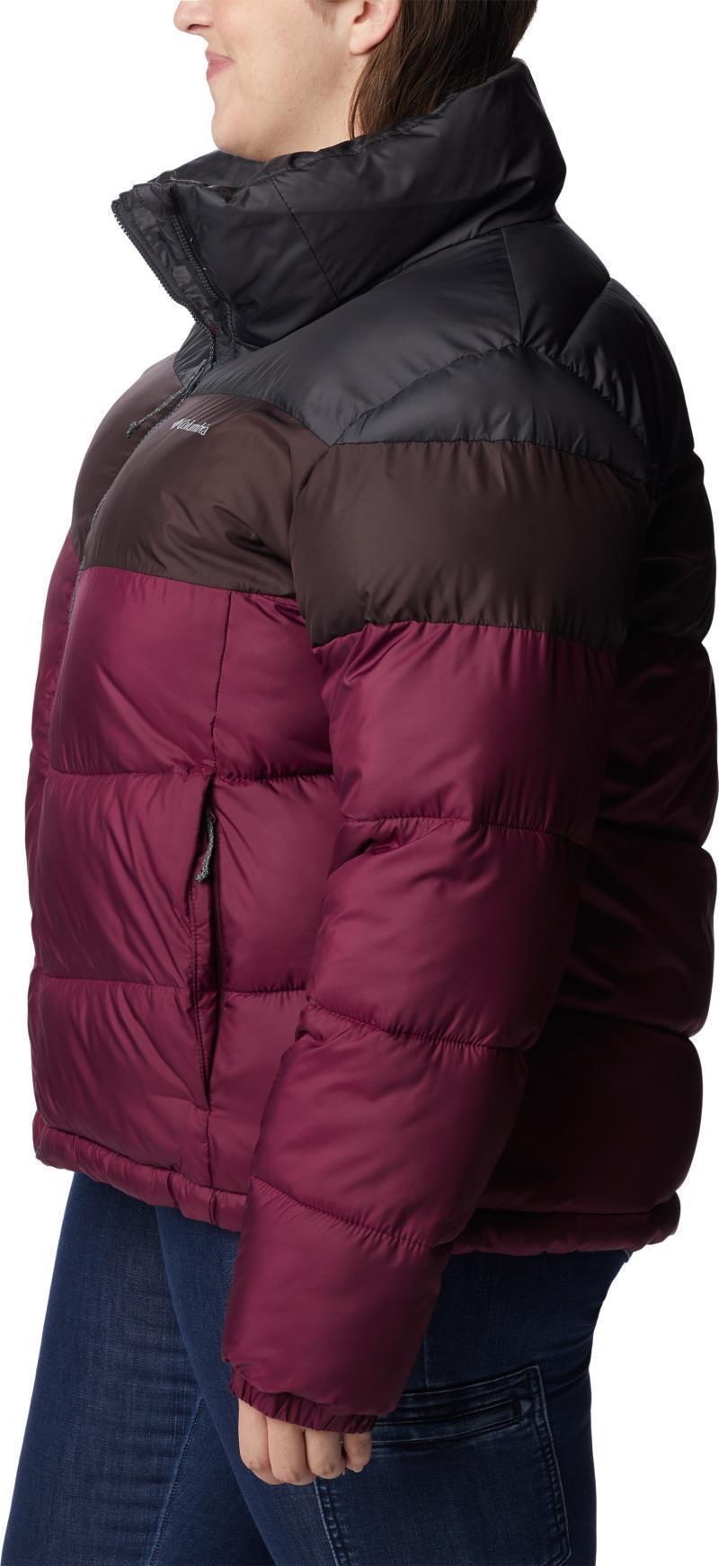 Puffect Color Blocked Jacket - Plus - Womens - Marionberry / New Cinder / Shark 3