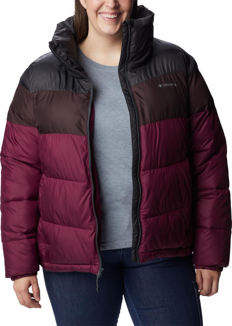 Puffect Color Blocked Jacket - Plus - Womens - Marionberry / New Cinder / Shark 4