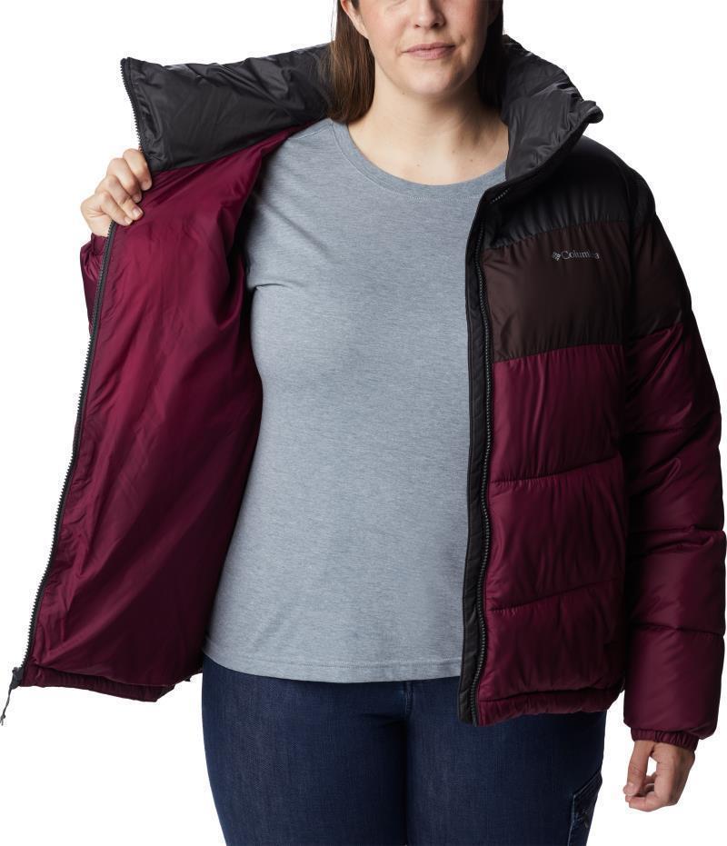 Puffect Color Blocked Jacket - Plus - Womens - Marionberry / New Cinder / Shark 5