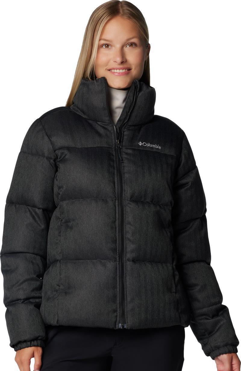 Puffect Herringbone Jacket, Extended - Womens - Black Herringbone 1
