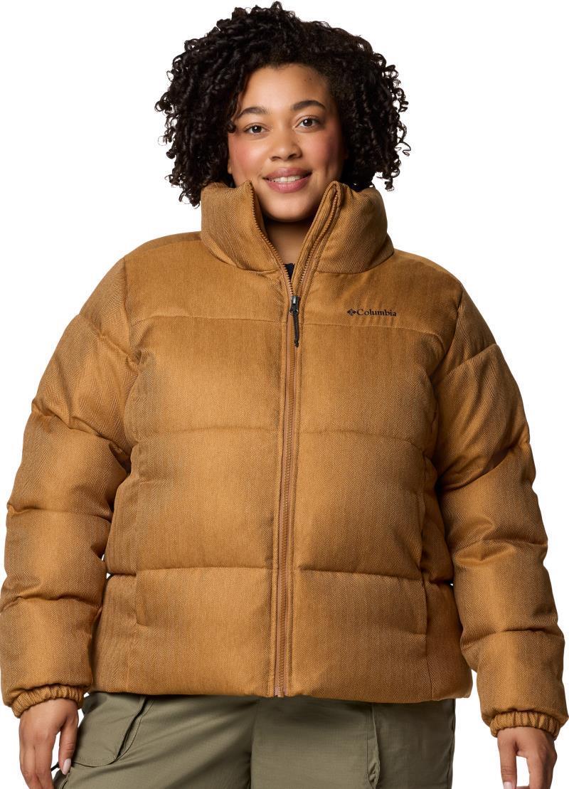 Puffect Herringbone Jacket, Extended - Womens - Camel Brown Herringbone 1