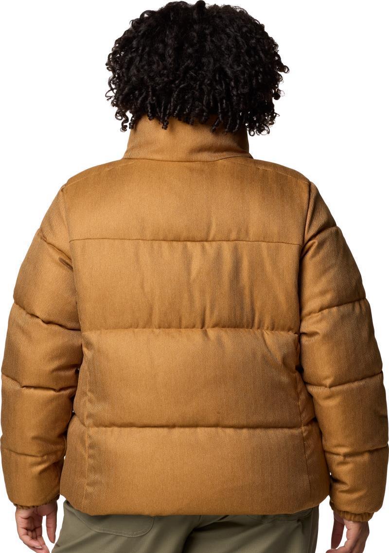 Puffect Herringbone Jacket, Extended - Womens - Camel Brown Herringbone 3