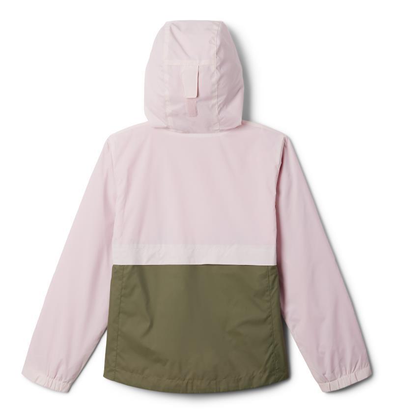 Rain-Zilla II Jacket - Youth Girls - Satin Pink / Stone Green 2