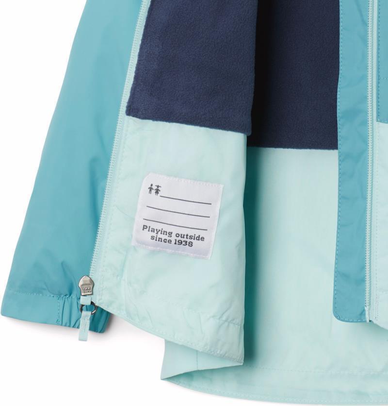 Rain-Zilla Jacket - Toddler Girls - Sea Wave / Icy Morn 3