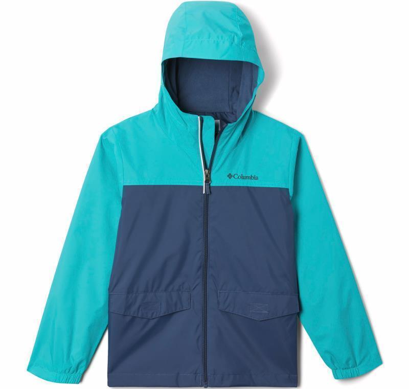 Rain-Zilla Jacket - Youth Boys - Bright Aqua / Dark Mountain 1