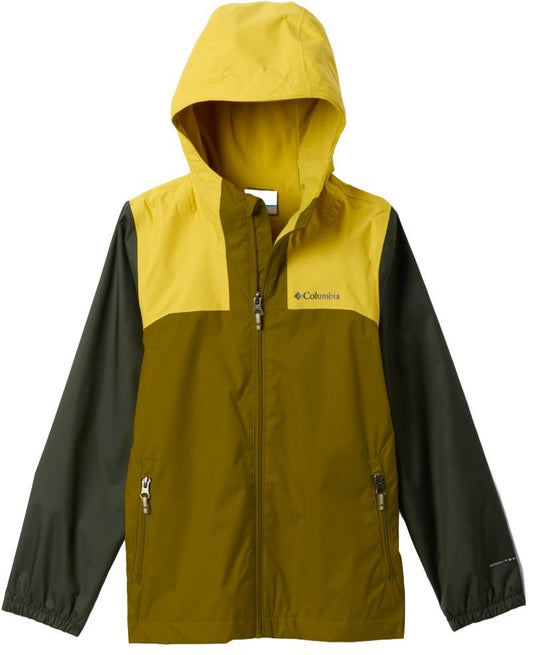 Rainy Trails III Fleece Lined Jacket - Youth Boys - mossy green / antique moss / greenscape 1