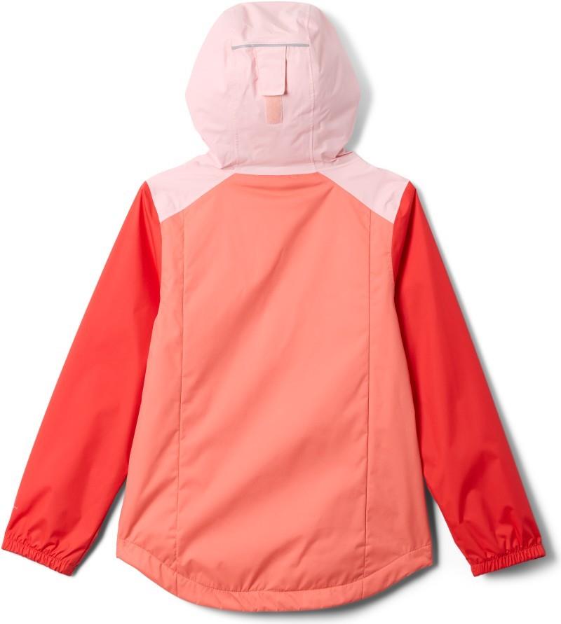 Rainy Trails III Fleece Lined Jacket - Youth Girls - hot coral / satin pink / poppy red 1