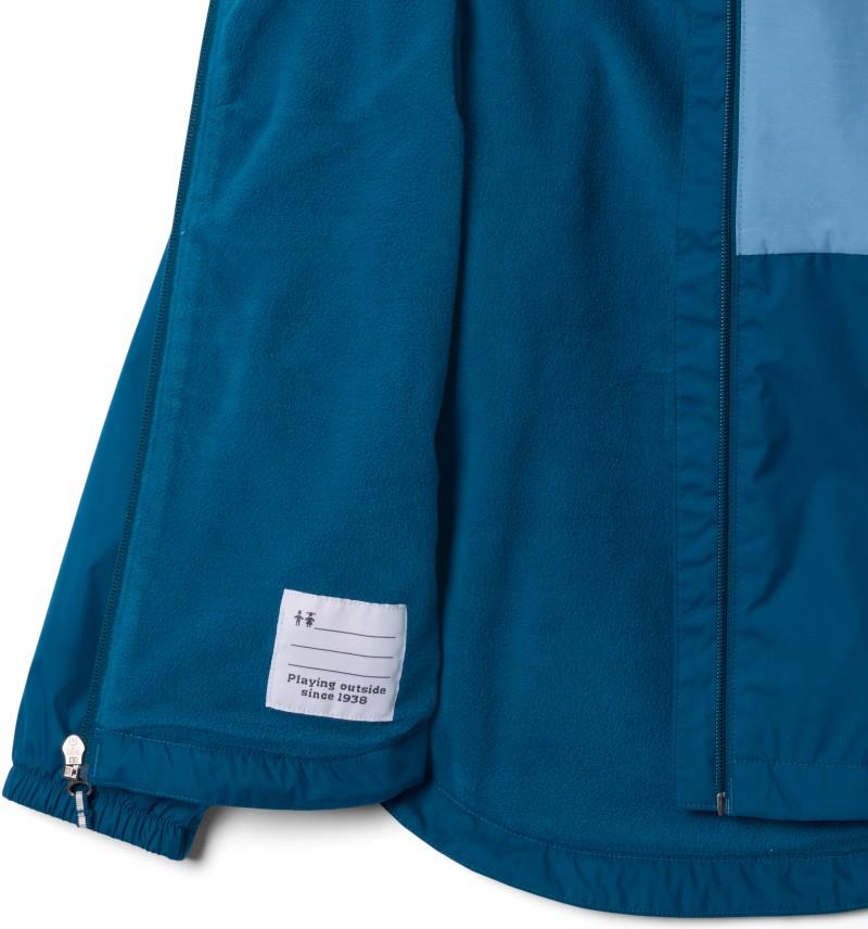 Rainy Trails III Fleece Lined Jacket - Youth Girls - phoenix blue / rainy day 1