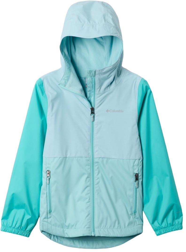 Rainy Trails III Fleece Lined Jacket - Youth Girls - spray / marine light / dolphin 1