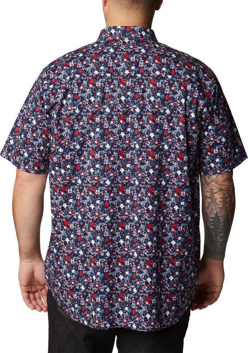 Rapid Rivers Printed SS Shirt, Extended - Mens - Collegiate Navy Mini Biscus 2