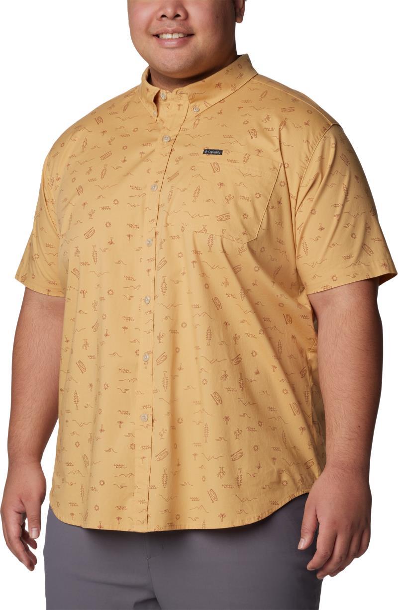 Rapid Rivers Printed SS Shirt, Extended - Mens - Light Camel Explorer 3