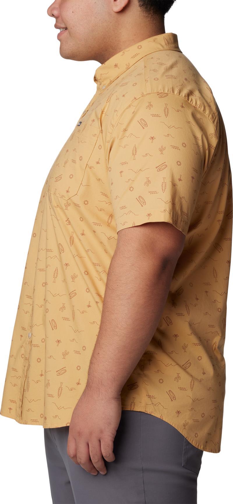 Rapid Rivers Printed SS Shirt, Extended - Mens - Light Camel Explorer 4