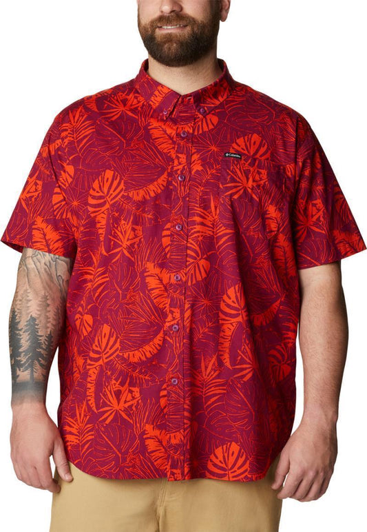 Rapid Rivers Printed SS Shirt, Extended - Mens - Red Onion King Palms 1