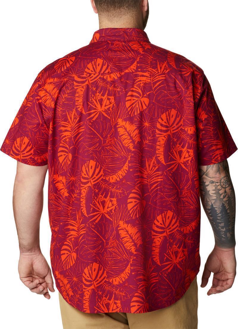 Rapid Rivers Printed SS Shirt, Extended - Mens - Red Onion King Palms 2