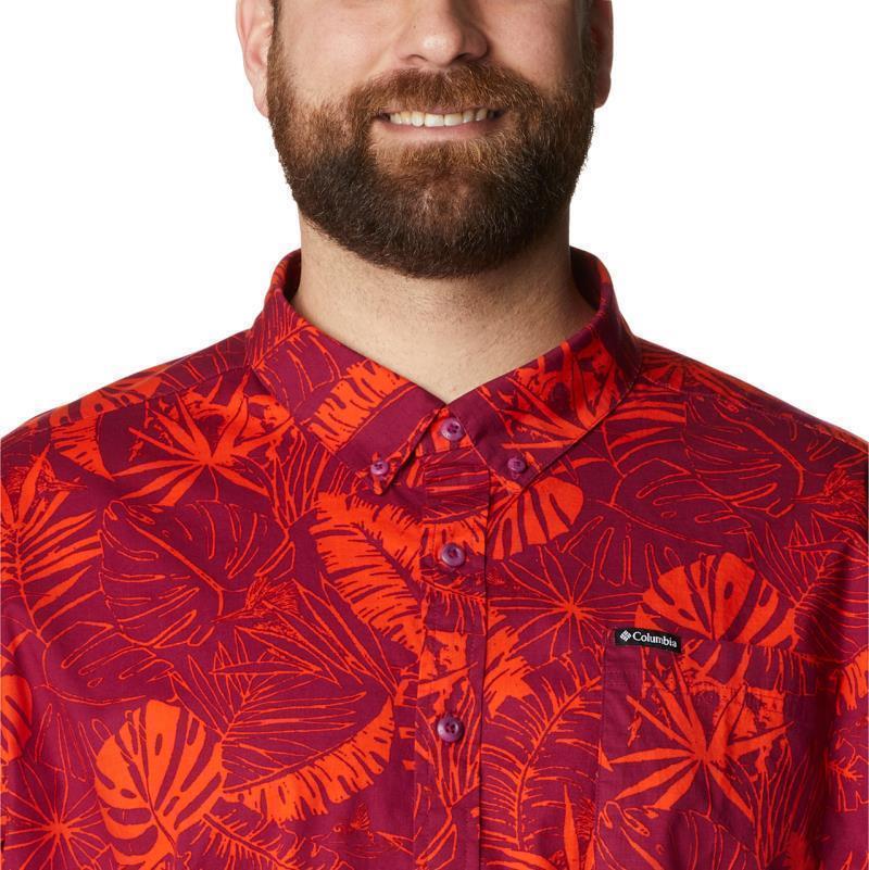 Rapid Rivers Printed SS Shirt, Extended - Mens - Red Onion King Palms 5