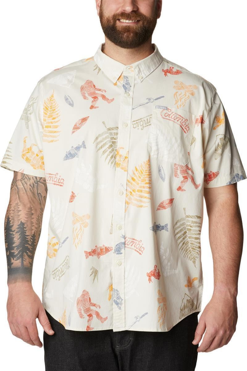 Rapid Rivers Printed SS Shirt, Extended - Mens - chalk wanderlandia 1
