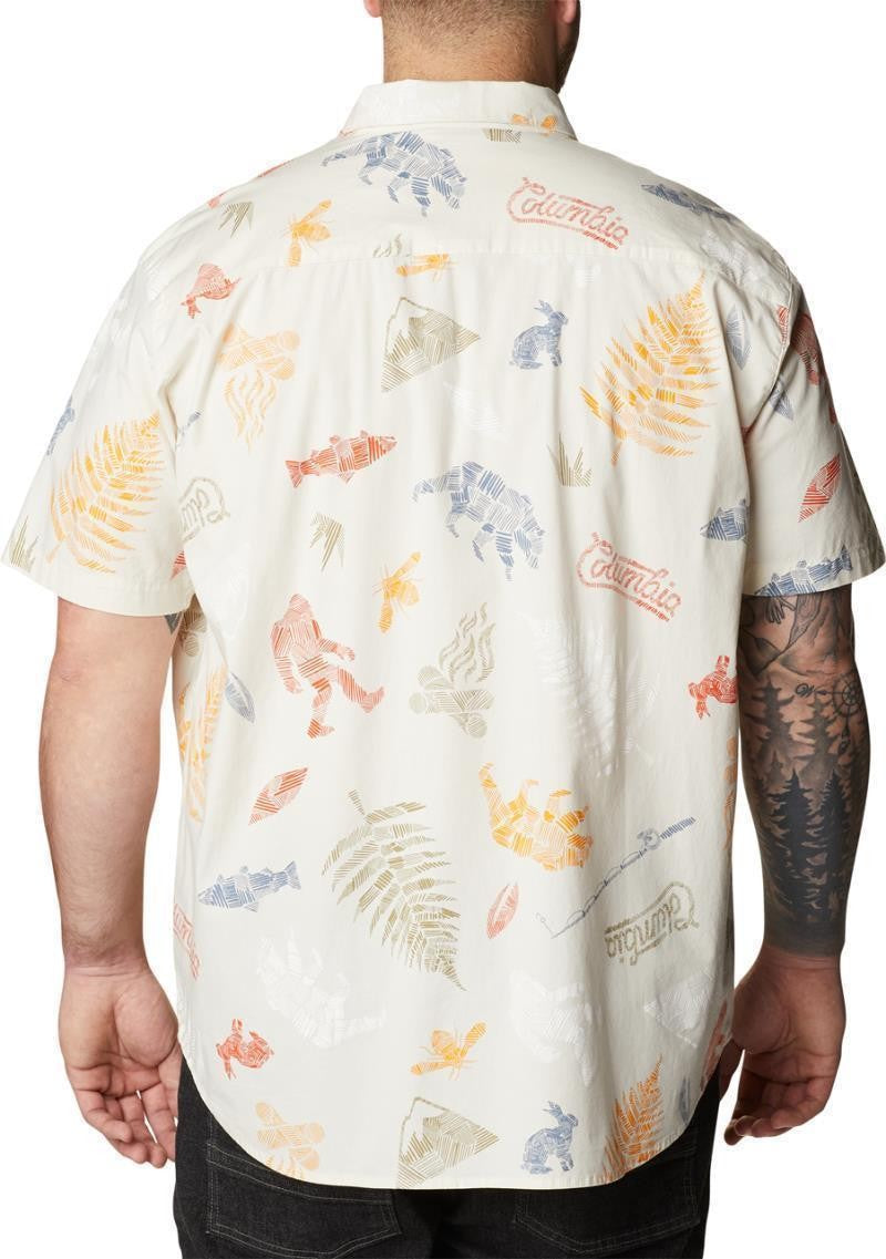 Rapid Rivers Printed SS Shirt, Extended - Mens - chalk wanderlandia 1