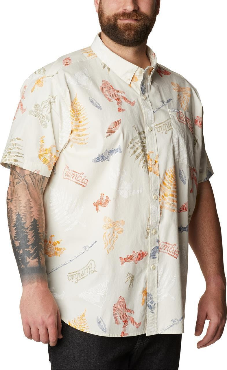 Rapid Rivers Printed SS Shirt, Extended - Mens - chalk wanderlandia 1