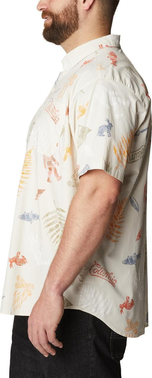 Rapid Rivers Printed SS Shirt, Extended - Mens - chalk wanderlandia 1