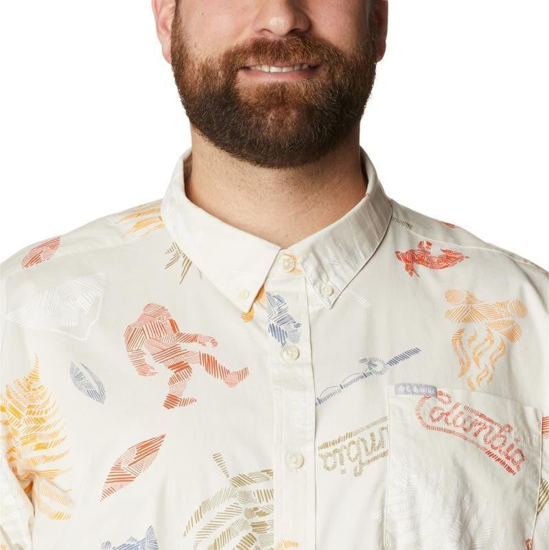 Rapid Rivers Printed SS Shirt, Extended - Mens - chalk wanderlandia 1