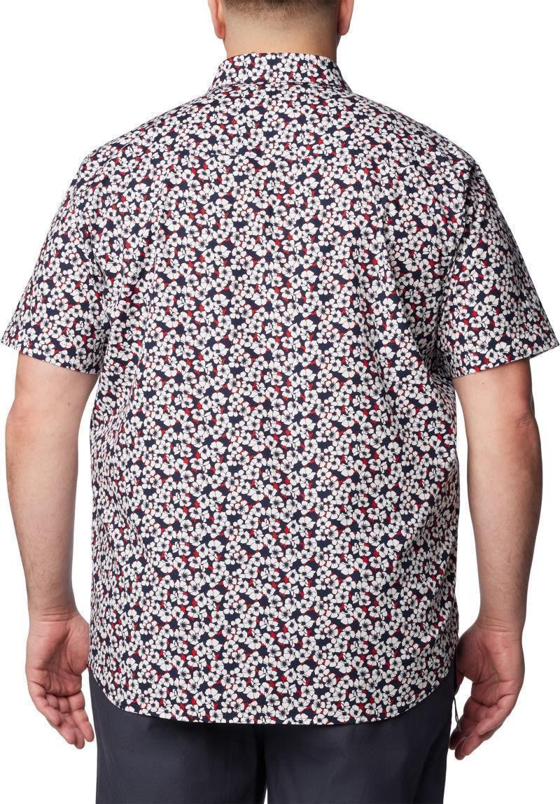 Rapid Rivers Printed SS Shirt, Extended - Mens - collegiate navy geobloom 1