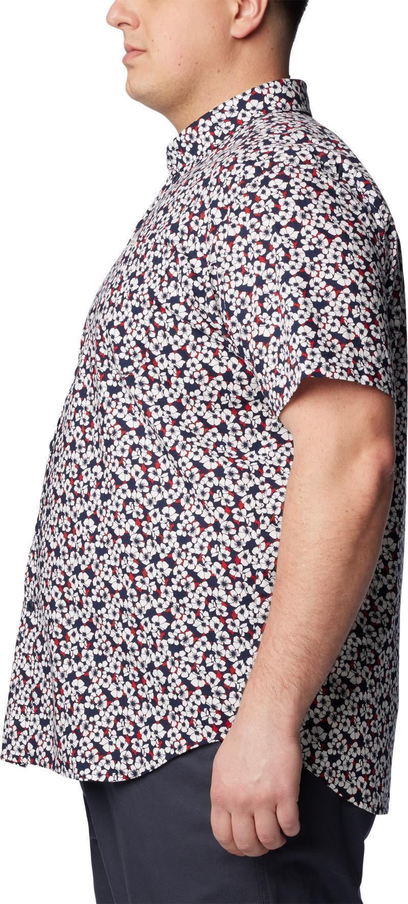 Rapid Rivers Printed SS Shirt, Extended - Mens - collegiate navy geobloom 1