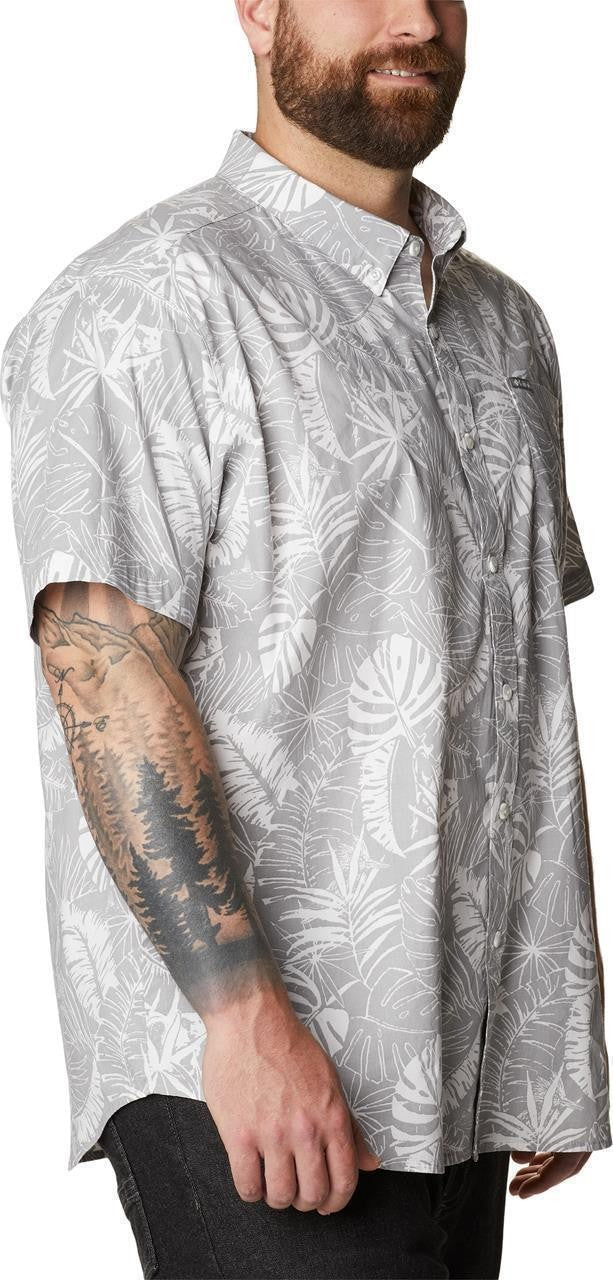Rapid Rivers Printed SS Shirt, Extended - Mens - columbia grey king palms 1