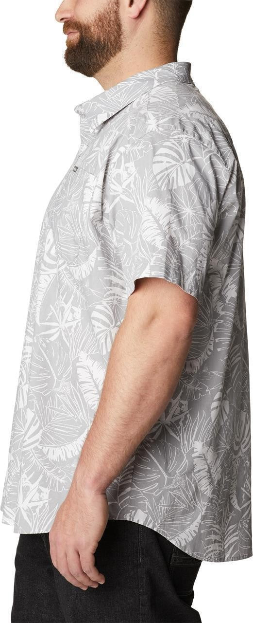 Rapid Rivers Printed SS Shirt, Extended - Mens - columbia grey king palms 1
