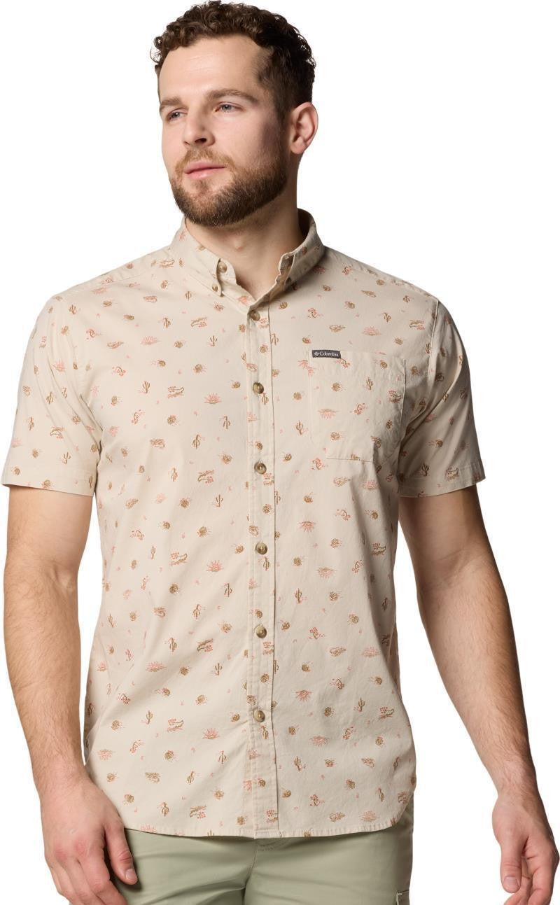 Rapid Rivers Printed SS Shirt, Extended - Mens - dark stone deserted 1