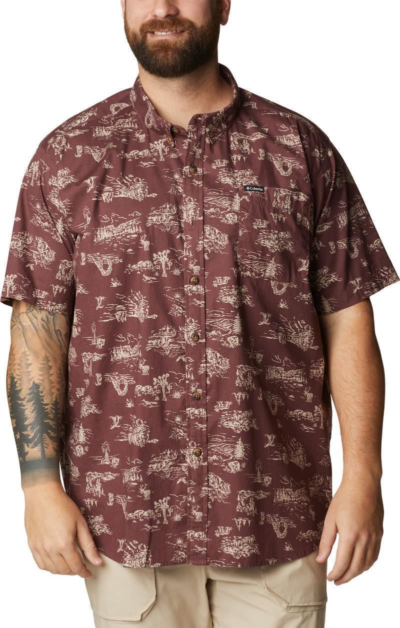 Rapid Rivers Printed SS Shirt, Extended - Mens - light raisin park trip 1