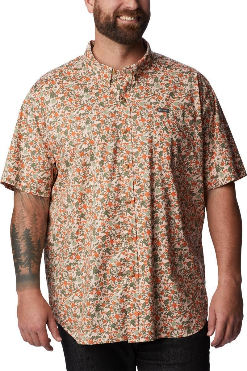 Rapid Rivers Printed SS Shirt, Extended - Mens - peach blossom mini biscus 1