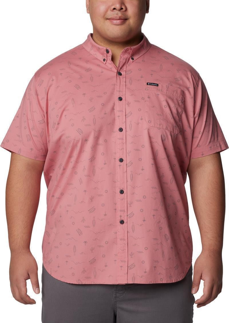 Rapid Rivers Printed SS Shirt, Extended - Mens - pink agave explorer 1