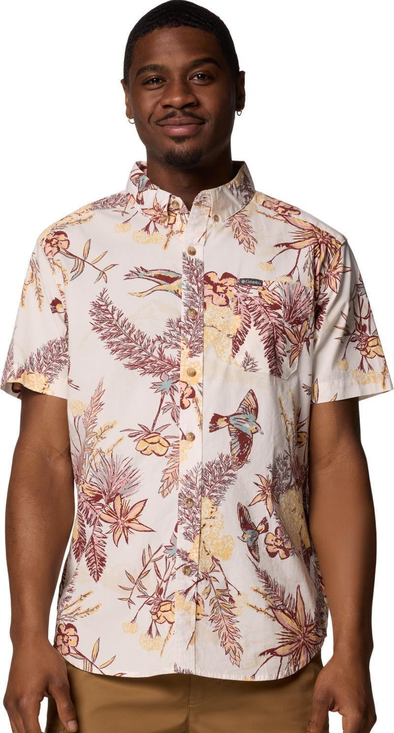 Rapid Rivers Printed SS Shirt, Extended - Mens - sea salt outbacked 1
