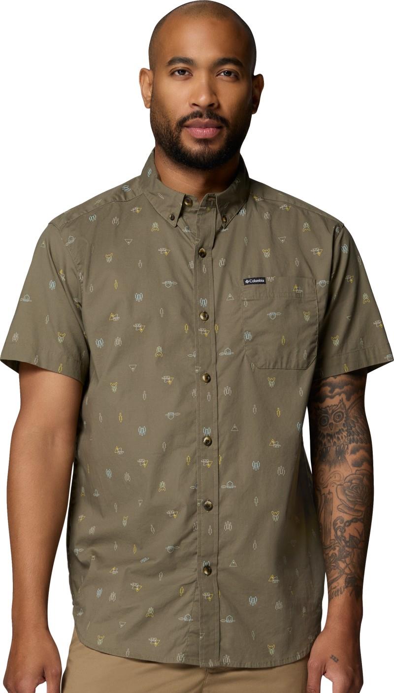 Rapid Rivers Printed SS Shirt, Extended - Mens - stone green / sasquatch 1