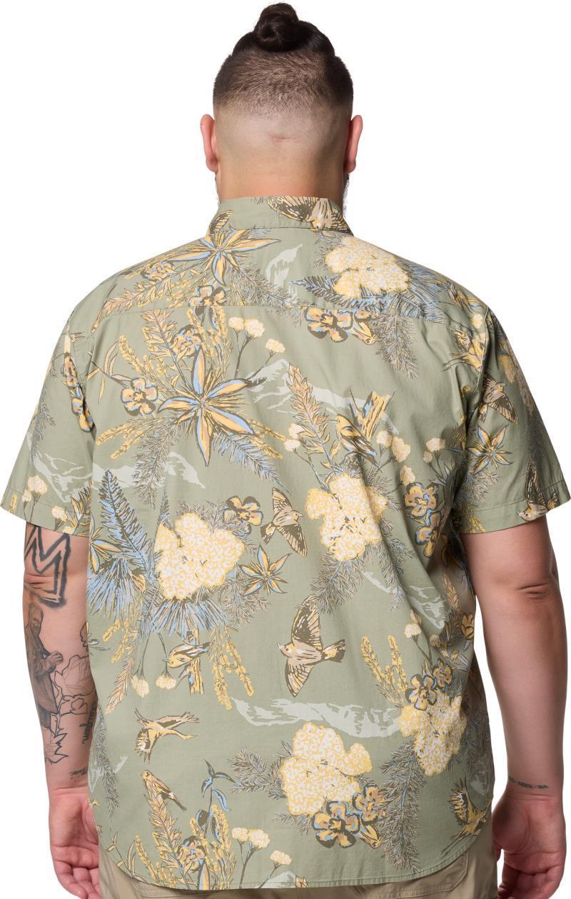 Rapid Rivers Printed SS Shirt, Extended - Mens - stone green outbacked 1