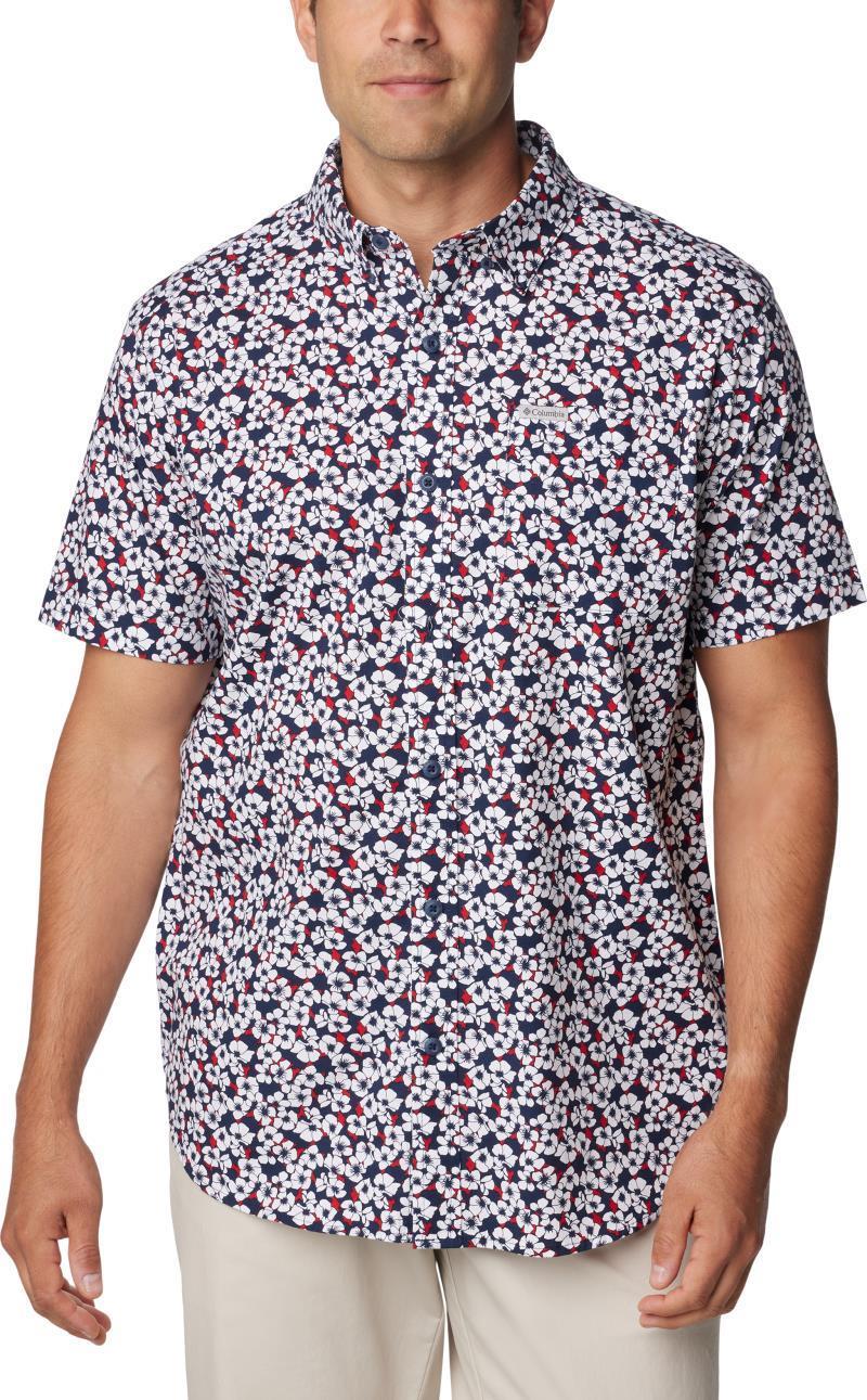 Rapid Rivers Printed SS Shirt - Mens - Collegiate Navy Geobloom 1