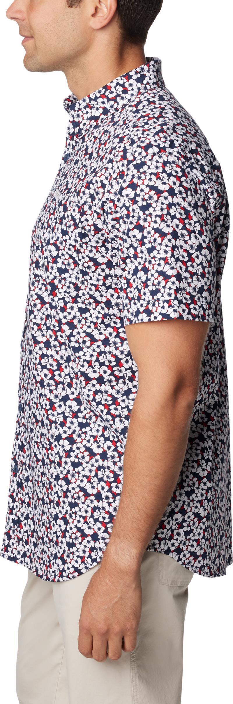 Rapid Rivers Printed SS Shirt - Mens - Collegiate Navy Geobloom 4